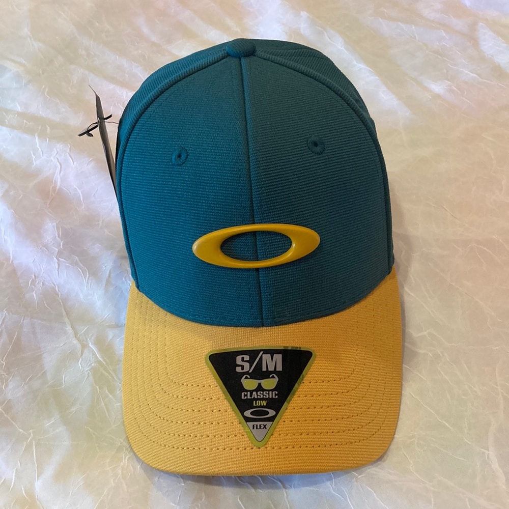 Oakley Teal and Yellow Classic Flex-Fit Hat